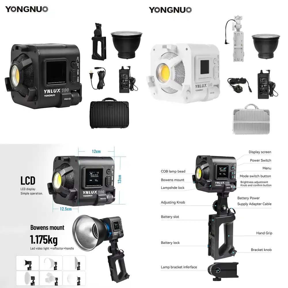 Photography Lighting Video - ไฟวิดีโอ LED แบบพกพา YONGNUO YNLUX100 100W