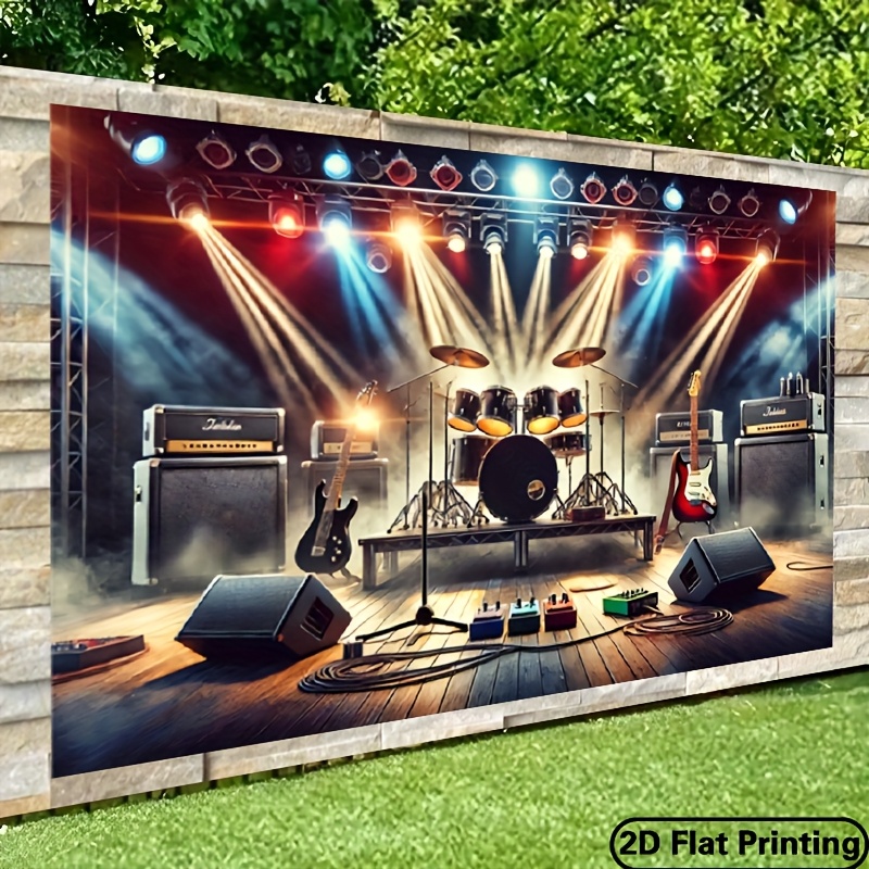 Photography Lighting And Backdrop - ไฟประดับตัวอักษร 2 มิติ แบบแบน ฉากหลังผ้าทอสไตล์วินเทจ ตัวอักษรสีสันสดใส
