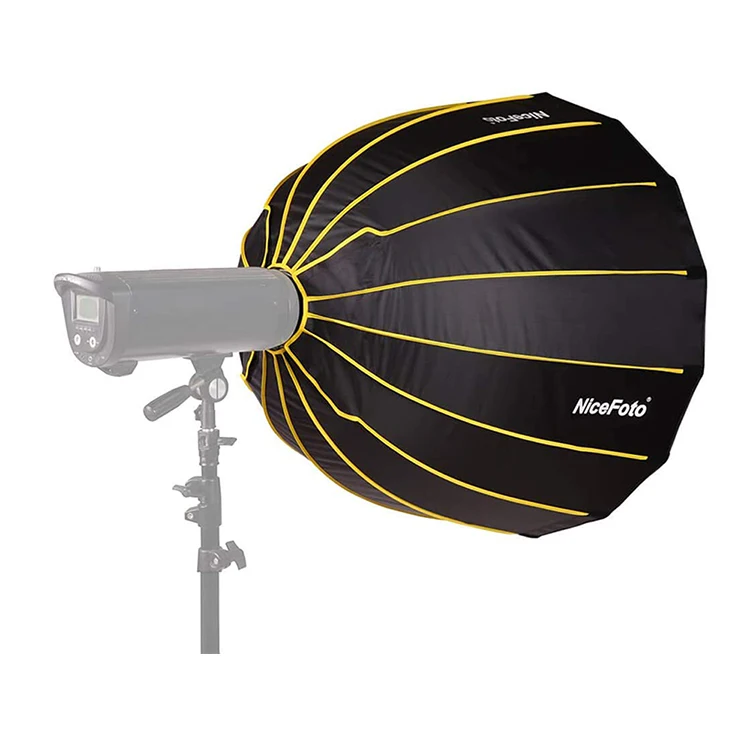 Parabolic Umbrella Deep - ซอฟต์บ็อกซ์แบบพับได้ทรงพาราโบลาขนาด 35 นิ้ว/90 ซม. ติดตั้งง่าย พร้อมกระเป๋าสำหรับพกพา