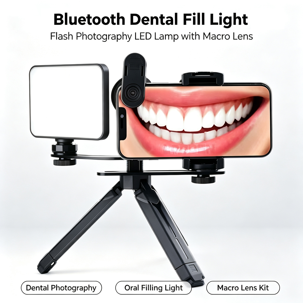 Macro Photography Led Lighting - Lodden หลอดไฟเติมแสงสำหรับทันตกรรมแบบบลูทูธโคมไฟ LED สำหรับทันตแพทย์พร้อมเลนส์มาโคร