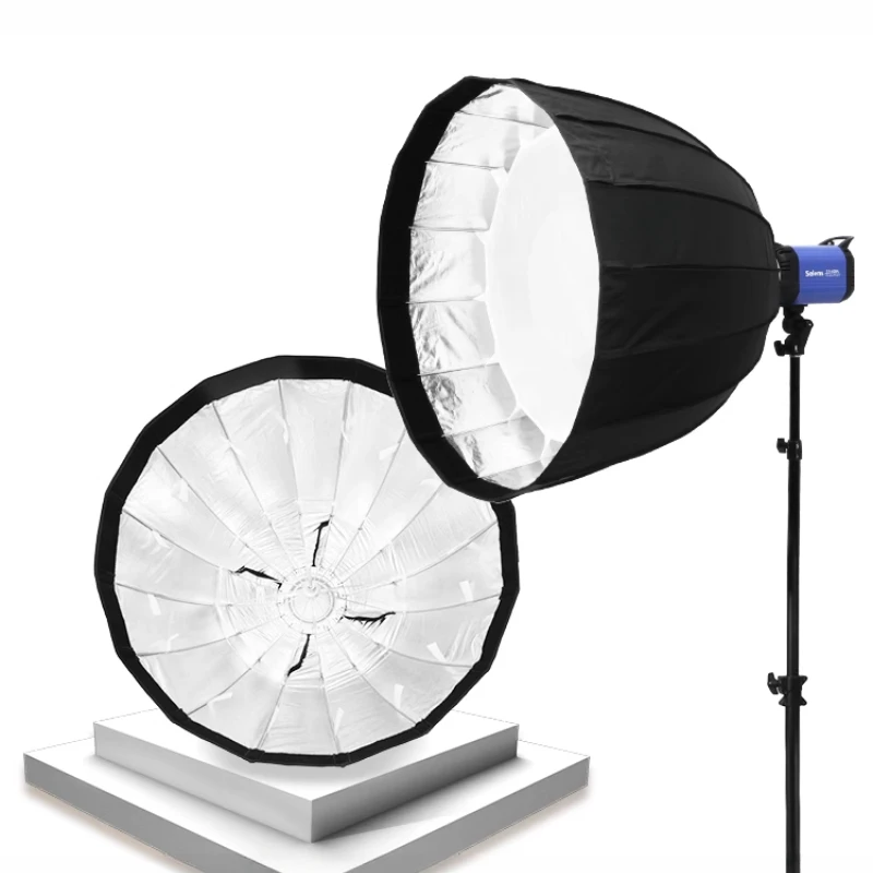 Parabolic Umbrella Deep - ซอฟต์บ็อกซ์แบบพาราโบลาปากลึกที่ติดตั้งได้รวดเร็ว มีมุม 16 ด้าน พร้อมร่มพกพาสำหรับสตูดิโอ Baorongkou