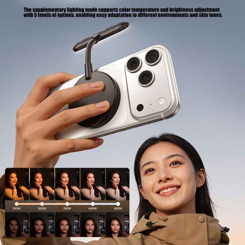 Photography Lighting Book - แบบพกพา ABS LED โทรศัพท์แม่เหล็กโคมไฟหนังสือสำหรับอ่านหนังสือกลางคืนและการถ่ายภาพสมาร์ทโฟน 896C