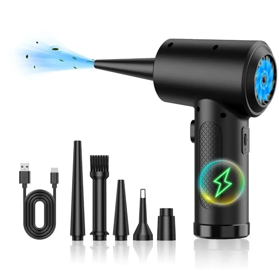Macro Photography Led Lighting - เครื่องเป่าลมไร้สายแบบไฟฟ้าพร้อมไฟ LED สำหรับทำความสะอาดคีย์บอร์ดคอมพิวเตอร์ กล้อง รถยนต์ และบ้าน