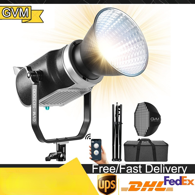 Photography Lighting Video - ชุดไฟวิดีโอ GVM Daylight Bi-Color สำหรับการถ่ายภาพแบบต่อเนื่อง พร้อมขาตั้งซอฟท์บ็อกซ์แบบ
