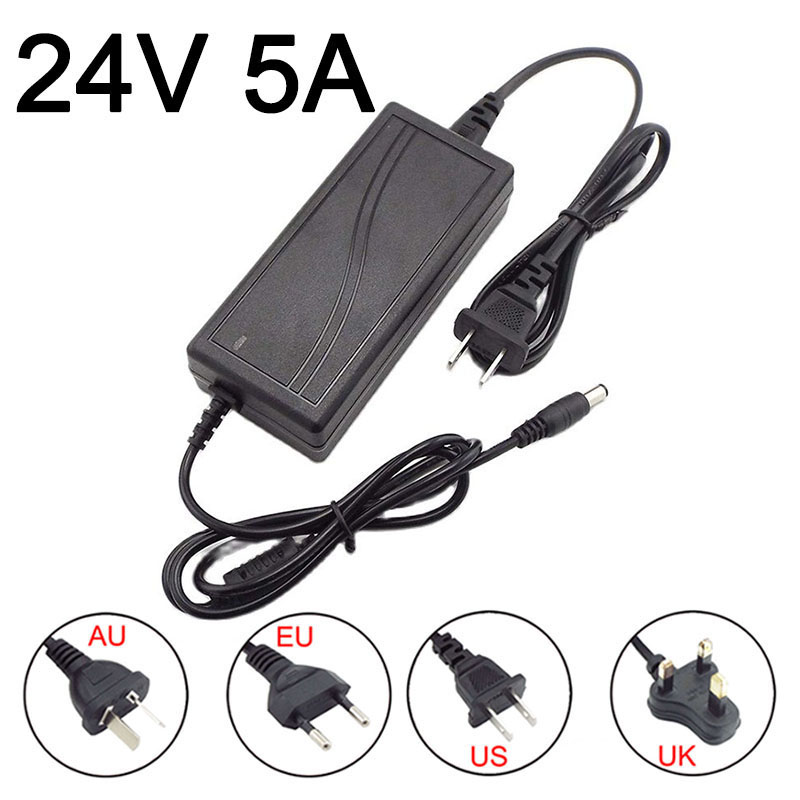 Macro Photography Led Lighting - 24โวลต์5A 5000mA แหล่งจ่ายไฟ AC DC อะแดปเตอร์แปลงที่ชาร์จ100-240VLed