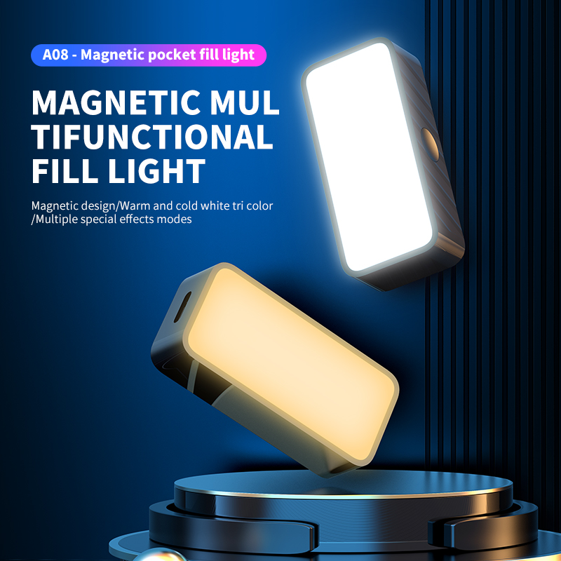 Photography Lighting Video - แม่เหล็กแบบพกพา Mini Selfie เติมแสงปรับแสงแบบพกพา LED Video