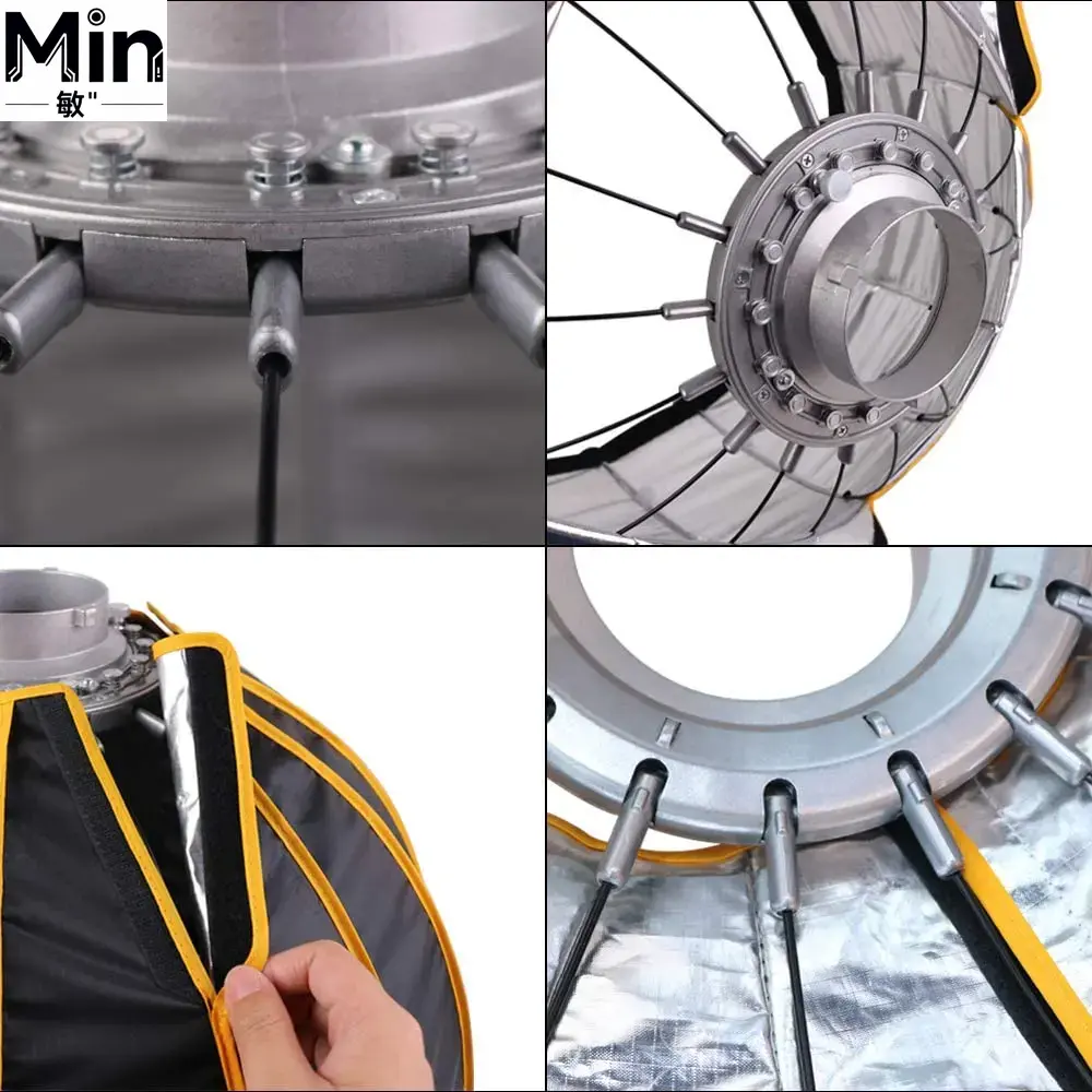 Parabolic Umbrella Deep - ซอฟต์บ็อกซ์แบบพับได้ขนาด 35 นิ้ว 90 ซม. ติดตั้งง่าย