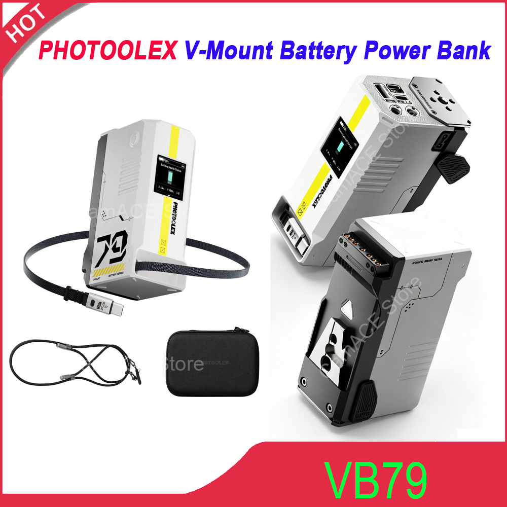 V Mount Battery - แบตเตอรี่ PHOTOOLEX 79Wh 5500mAh V‑Mount, ชาร์จเร็ว