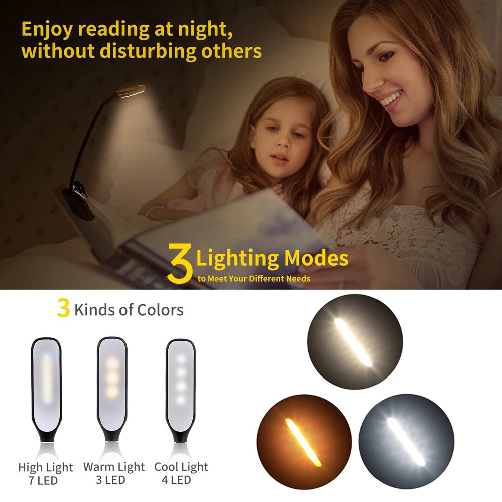 LED Book Light USB ชาร์จไฟอ่าน - Photography Lighting Book บทวิจารณ์และราคา