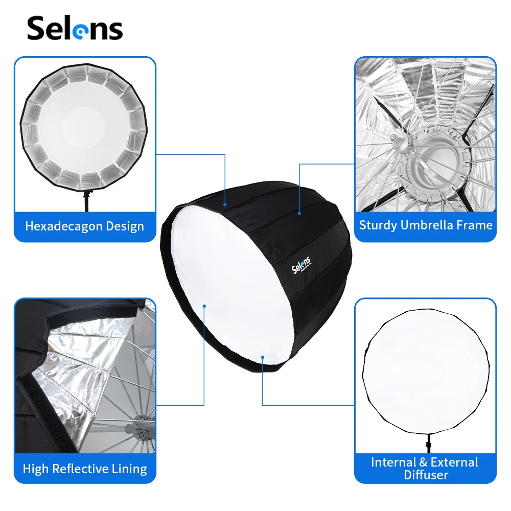 ซอฟต์บ็อกซ์แบบพาราโบลาลึก Sele - Parabolic Umbrella Deep บทวิจารณ์และราคา