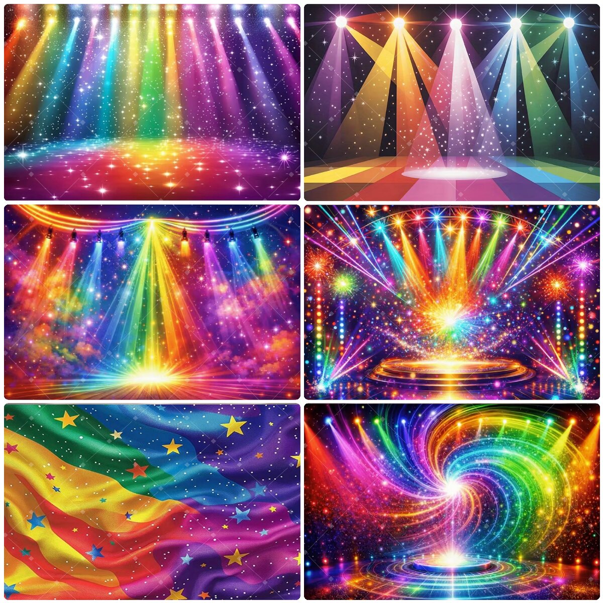 ฉากหลังไฟเวทีสีรุ้งหลากสีสัน ป - Photography Lighting And Backdrop บทวิจารณ์และราคา