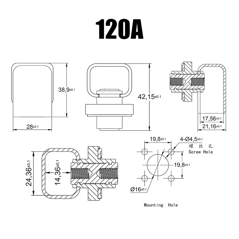 300A 200A 120A ทองแดงแบตเตอรี่ - V Mount Battery บทวิจารณ์และราคา