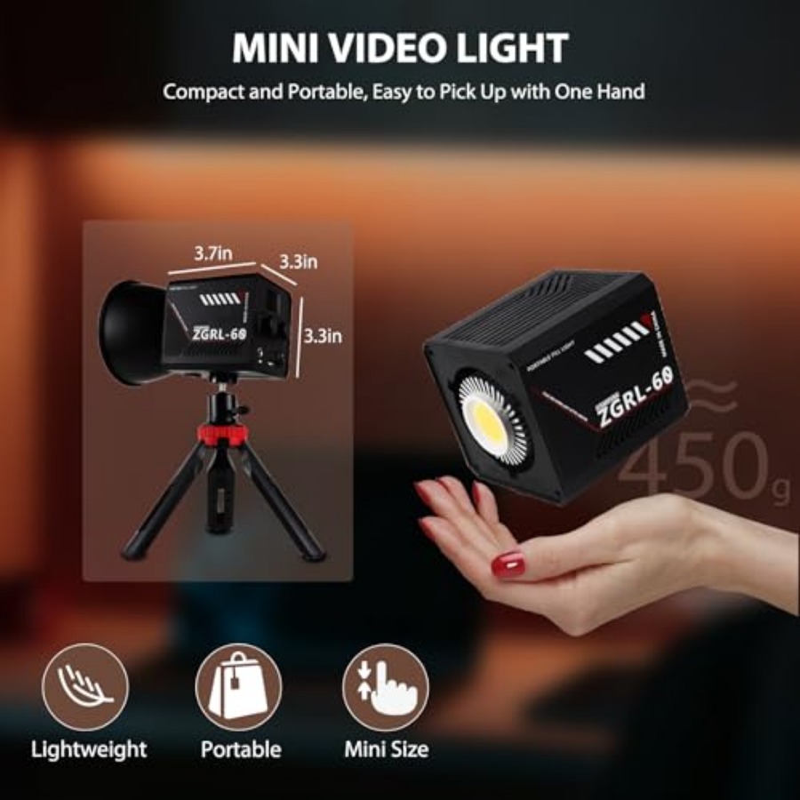 ไฟวิดีโอ LED COB 60W แบบพกพาพร - Photography Lighting Video บทวิจารณ์และราคา