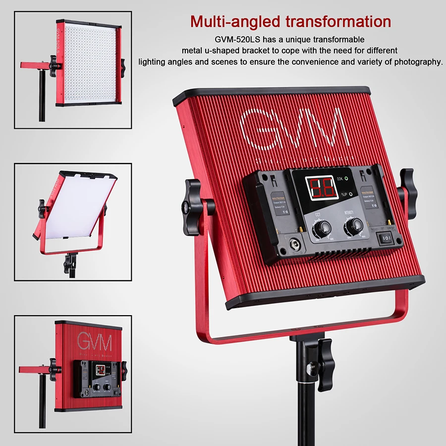 ไฟ LED แผง GVM 520LS 30W สำหรั - Photography Lighting Video บทวิจารณ์และราคา